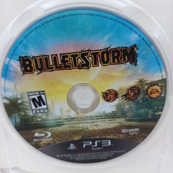 BULLETSTORM (Sony PlayStation 3, 2011) PS3 No Manual Artwork Damaged Tested - Picture 4 of 8